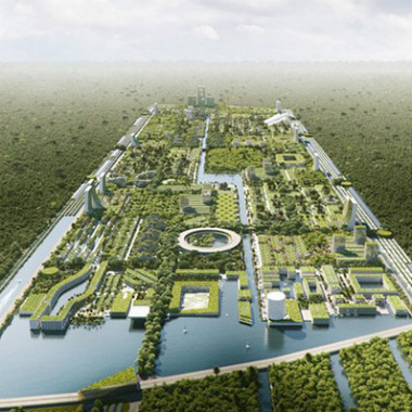 Cidade eco inteligente inspirada em civilizações Maia