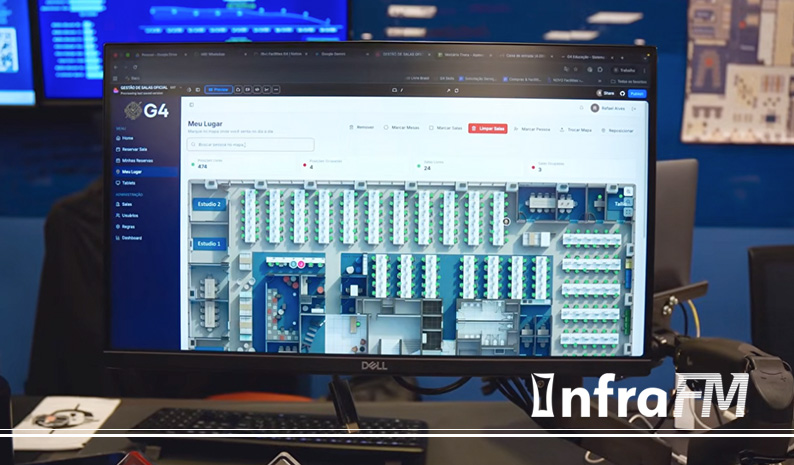 Localização de profissionais na estrutura de workplace da G4 Educação - Software idealizado e desenvolvido pela própria equipe de Facilities da empresa.