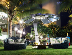 Mobiliário urbano tem música e iluminação ativadas com energia solar